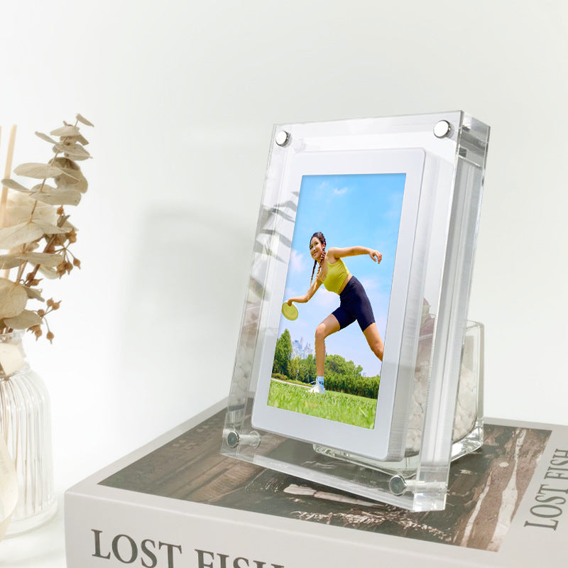 Acrylic Digital Frame - Picture/Video Player with 1GB And Battery Type C