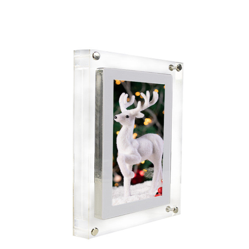 Acrylic Digital Frame - Picture/Video Player with 1GB And Battery Type C