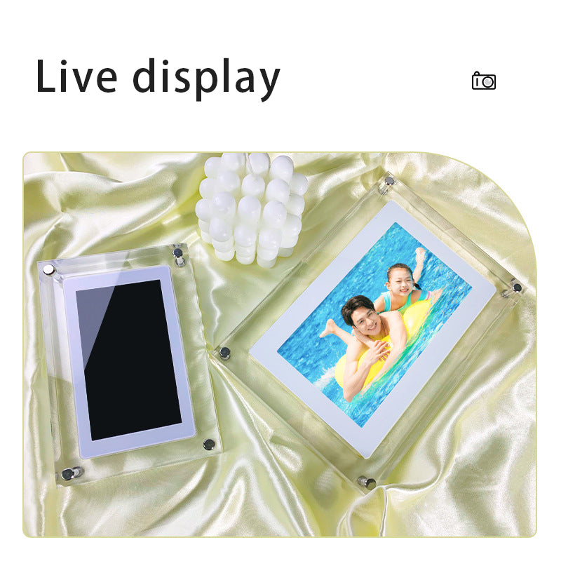 Acrylic Digital Frame - Picture/Video Player with 1GB And Battery Type C